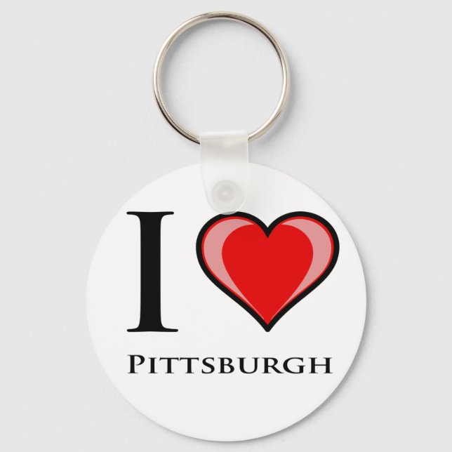I Liebe Pittsburgh Schlüsselanhänger (Vorderseite)
