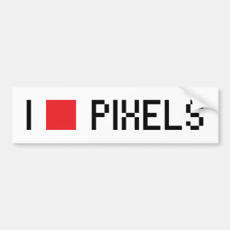 I LIEBE-PIXEL AUTOAUFKLEBER