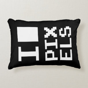 I Liebe Pixel, Geek Design, Pixelkunst Dekokissen
