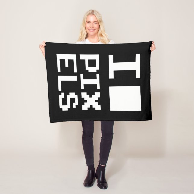 I Liebe Pixel, Geek Design, Pixelkunst Fleecedecke (Beispiel)