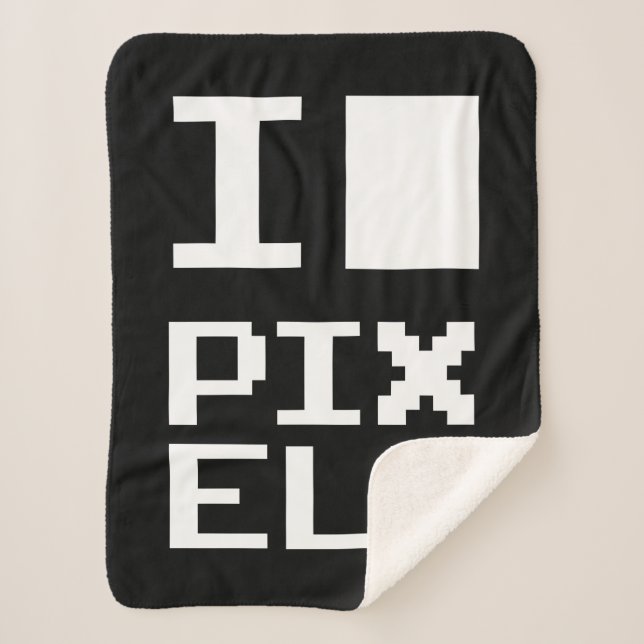 I Liebe Pixel, Geek Design, Pixelkunst Sherpadecke (Vorderseite)