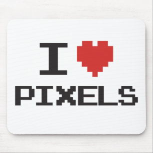 I Liebe Pixel pixeliger Herzrücklauf 8-Bit-Gamer Mousepad