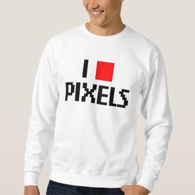 I Liebe-Pixel Sweatshirt (Vorderseite)