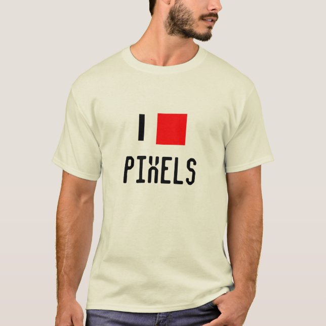 I Liebe Pixel T-Shirt (Vorderseite)