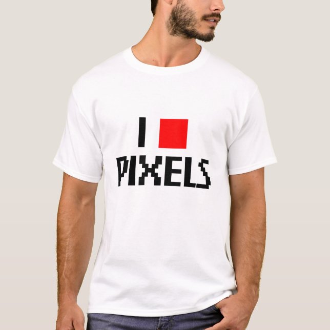 I Liebe-Pixel T-Shirt (Vorderseite)
