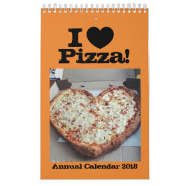 I Liebe-Pizza-jährlicher Kalender 2018