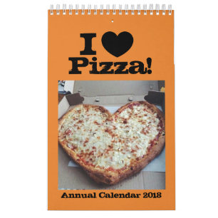 I Liebe-Pizza-jährlicher Kalender 2018