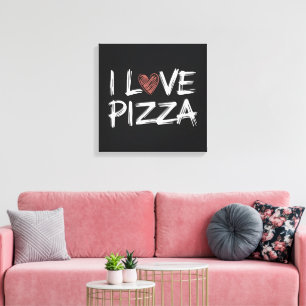 I Liebe Pizza Leinwanddruck
