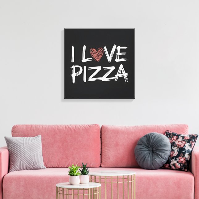 I Liebe Pizza Leinwanddruck (Insitu (Wohnzimmer))