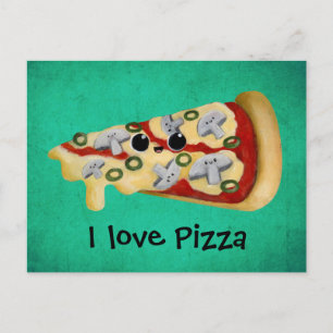 I Liebe Pizza Postkarte
