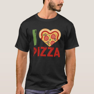 I Liebe Pizza-Scheiben Herzform Essen für Damen T-Shirt
