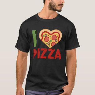 I Liebe Pizza Slice Herzform Essen für Kinder Männ T-Shirt