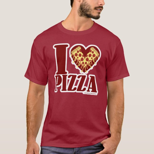 I Liebe Pizza T-Shirt (Vorderseite)