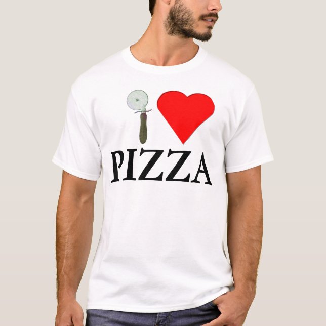I Liebe Pizza T-Shirt (Vorderseite)