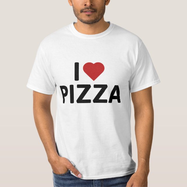 I Liebe Pizza T-Shirt (Vorderseite)