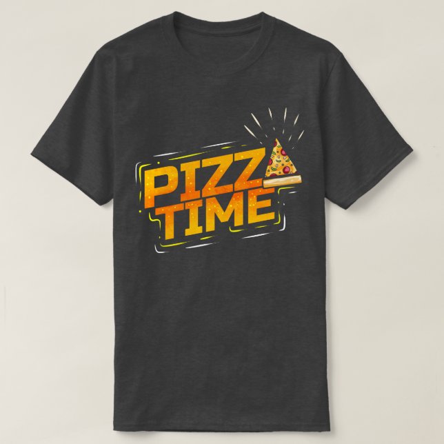 I Liebe Pizza Time Pizza T-Shirt (Design vorne)
