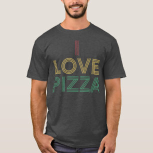 I Liebe Pizzadistressed Vintag Retro 70er 941298 T-Shirt
