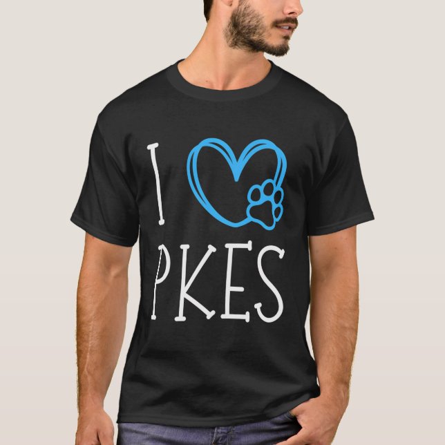 I Liebe Pkes Blackdark Gray T-Shirt (Vorderseite)