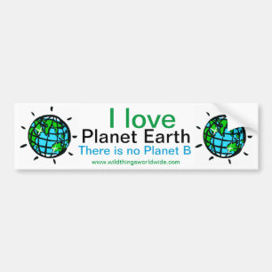 I Liebe Planet Erde - rett unseren Planeten - Autoaufkleber
