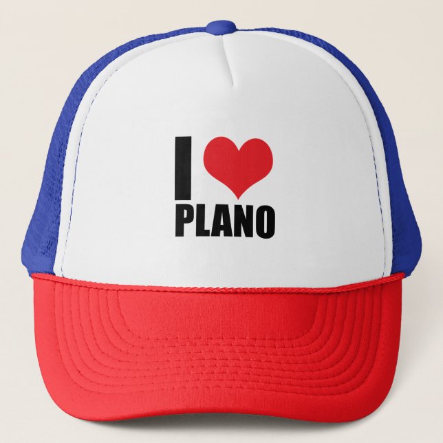I Liebe Plano Truckerkappe (Vorderseite)