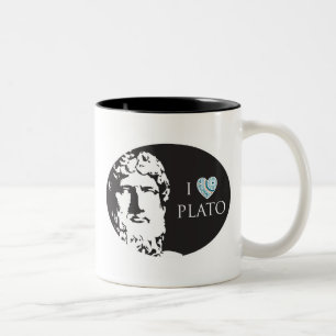 I Liebe-Plato-Tasse Zweifarbige Tasse