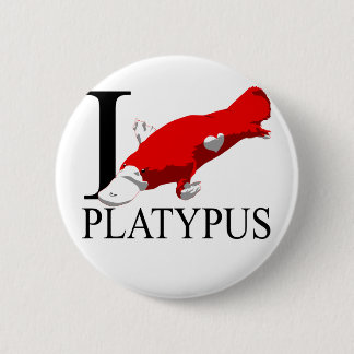 I Liebe Platypus Knöpfe Button