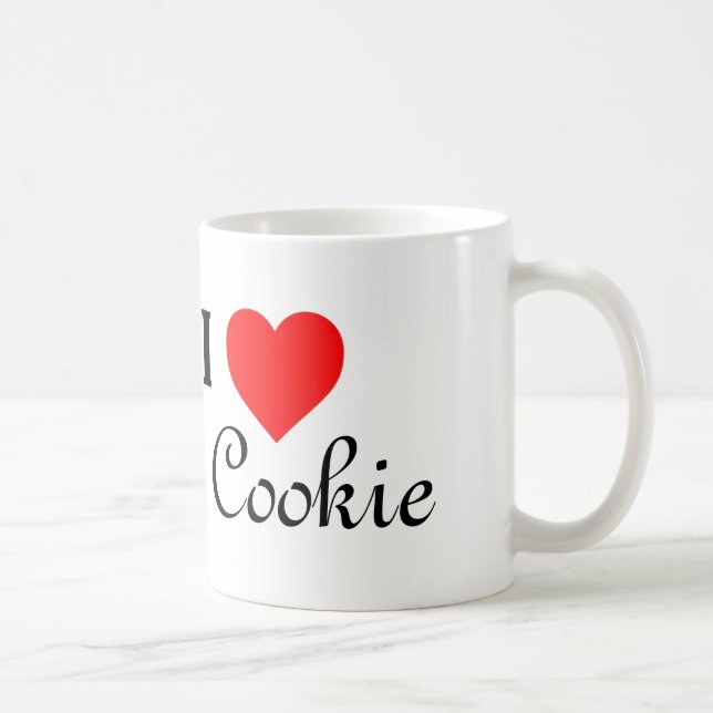 I Liebe-Plätzchen-Kaffee-Tasse Kaffeetasse (Rechts)