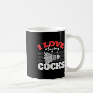 I Liebe Playing S Shuttle Birdie Badminton Kaffeetasse
