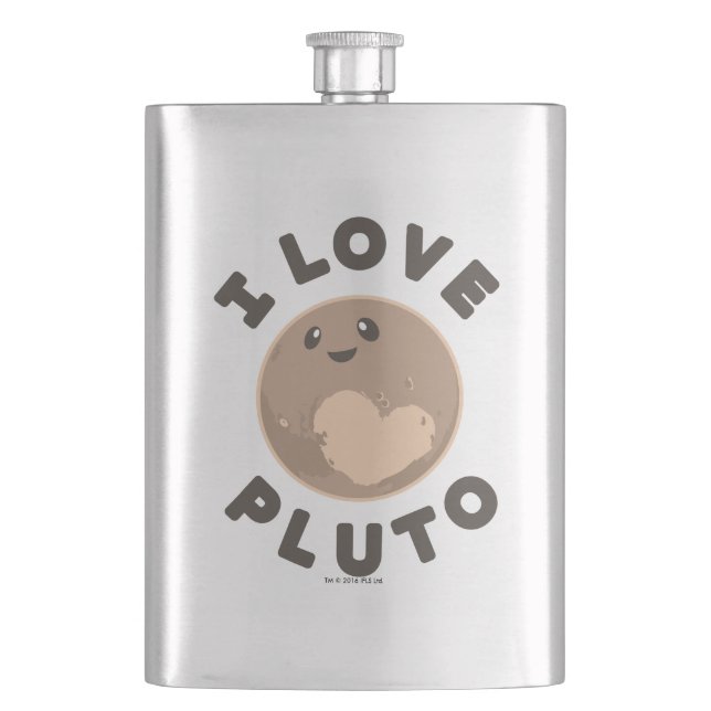 I Liebe Pluto Flachmann (Vorderseite)