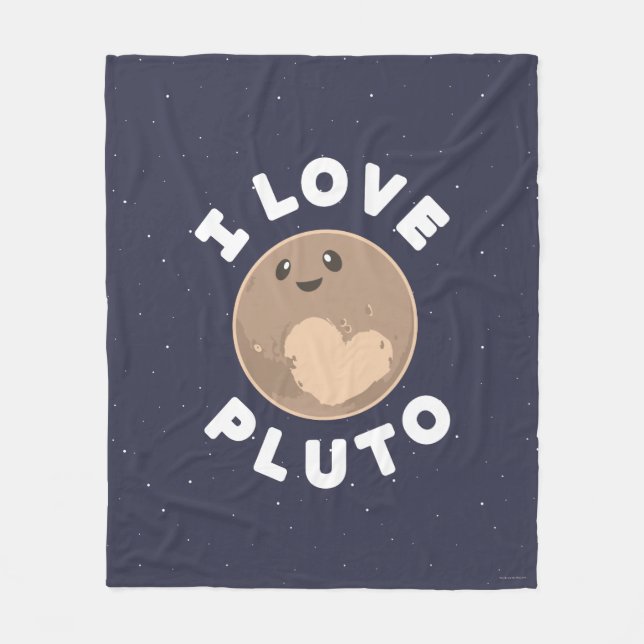 I Liebe Pluto Fleecedecke (Vorderseite)