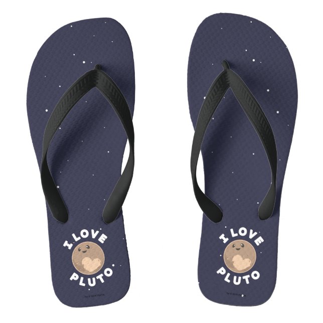 I Liebe Pluto Flip Flops (Fußbett)