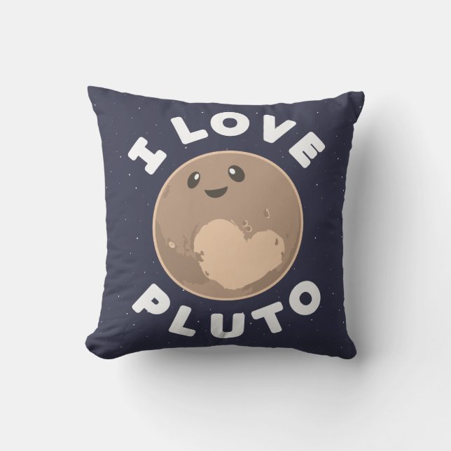 I Liebe Pluto Kissen (Vorderseite)