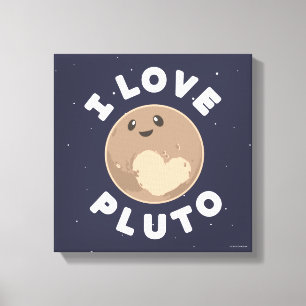 I Liebe Pluto Leinwanddruck