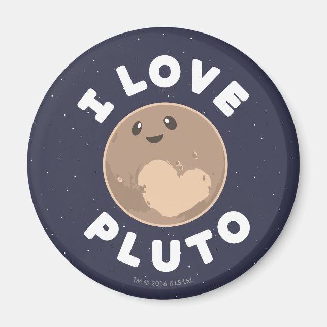I Liebe Pluto Magnet (Vorne)