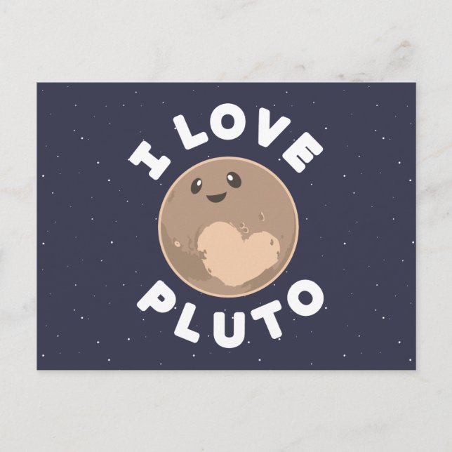 I Liebe Pluto Postkarte (Vorderseite)