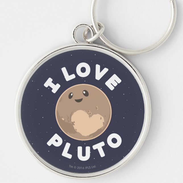 I Liebe Pluto Schlüsselanhänger (Vorne)