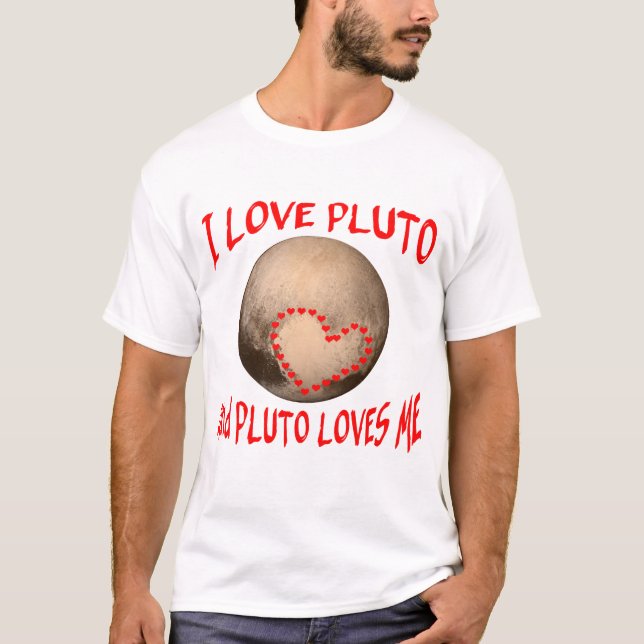 I Liebe Pluto und Pluto-Lieben ich T-Shirt (Vorderseite)