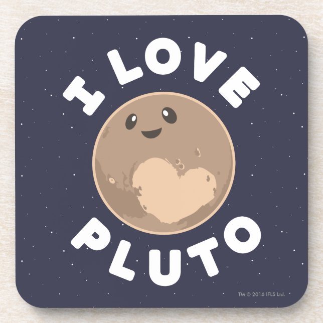 I Liebe Pluto Untersetzer (Vorderseite)