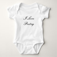 I Liebe Poetry Baby Bodysuit (Creme & Black)