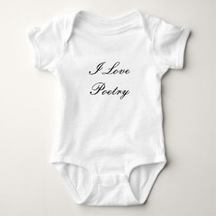 I Liebe Poetry Baby Bodysuit (Creme & Black) Strampler