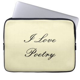 I Liebe Poetry Tablet Case (Creme & Black)