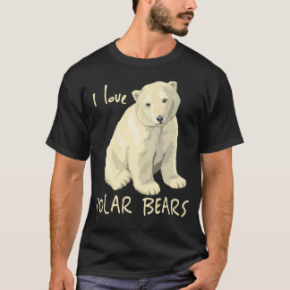 I Liebe Polar Bears Arktischer Bär T-Shirt