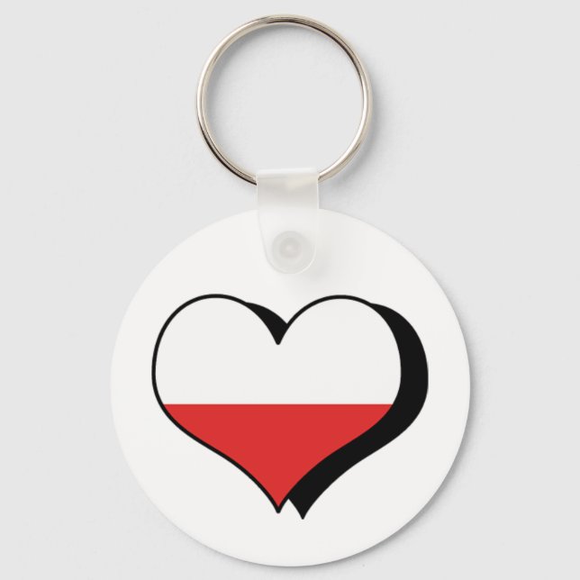 I Liebe Polen Schlüsselanhänger (Vorderseite)