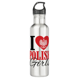 I Liebe Polish Girls Boyfriend Edelstahlflasche