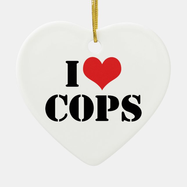 I Liebe Polizisten Ornament (Vorne)