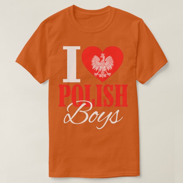 I Liebe Polnische Jungen T-Shirt (Design vorne)