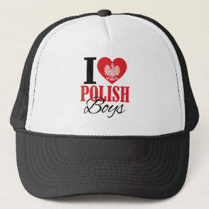 I Liebe Polnische Jungen Truckerkappe