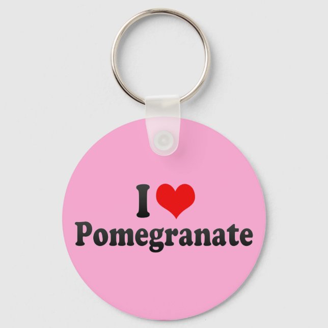 I Liebe Pomegranat Schlüsselanhänger (Vorderseite)