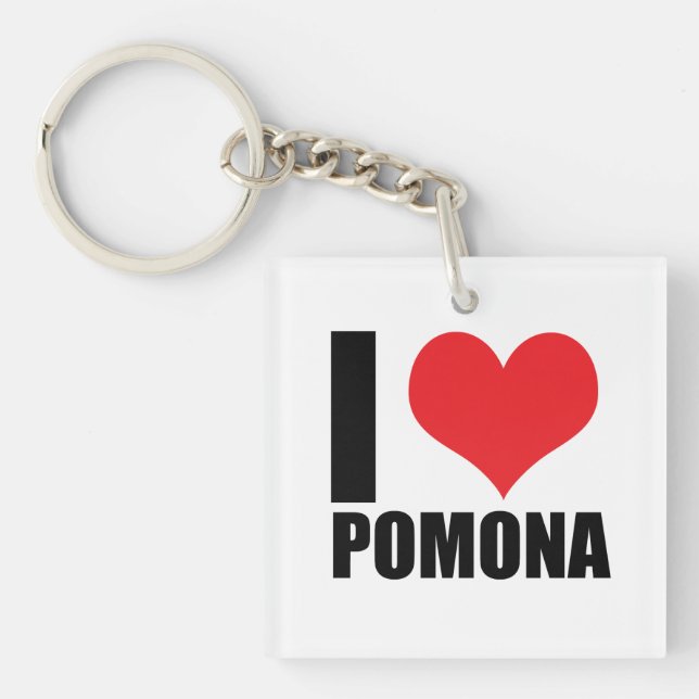 I Liebe Pomona Schlüsselanhänger (Vorderseite)