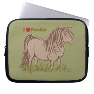 I Liebe Ponys Laptopschutzhülle